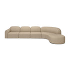 Modern European furniture - Modular Sofa Set with Semi-Circle Stool - www.oroa.com
