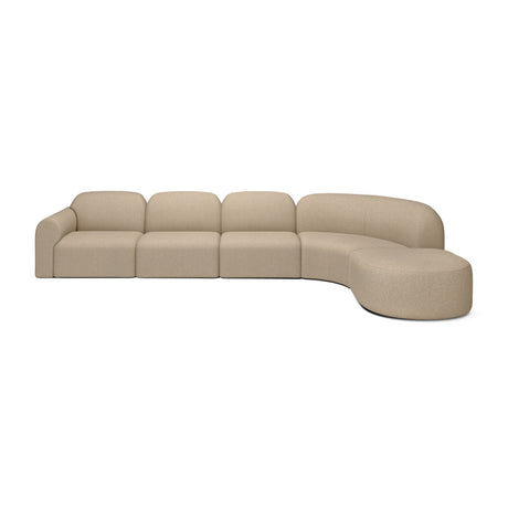Modern European furniture - Modular Sofa Set with Semi-Circle Stool - www.oroa.com