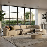 Modern European furniture - Modular Sofa Set with Semi-Circle Stool - www.oroa.com