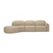 Modern European furniture - Curved Sofa with Semi-Circle Footstool - www.oroa.com