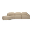 Modern European furniture - Curved Sofa with Semi-Circle Footstool - www.oroa.com