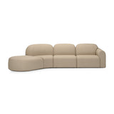 Modern European furniture - Curved Sofa with Semi-Circle Footstool - www.oroa.com