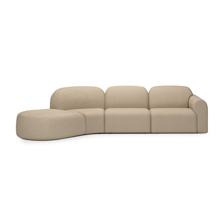 Modern European furniture - Curved Sofa with Semi-Circle Footstool - www.oroa.com