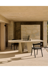 Round Concrete Outdoor Dining Table | Ethnicraft Roller Max | Oroa.com