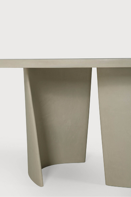 Round Concrete Outdoor Dining Table | Ethnicraft Roller Max | Oroa.com