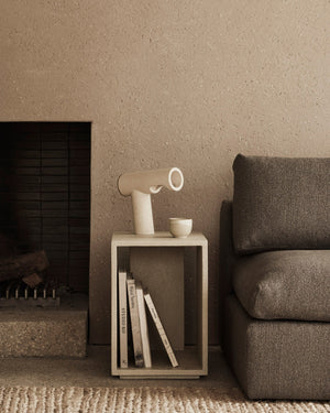 White Microcement Bedside Table | Ethnicraft Elements | Oroa.com