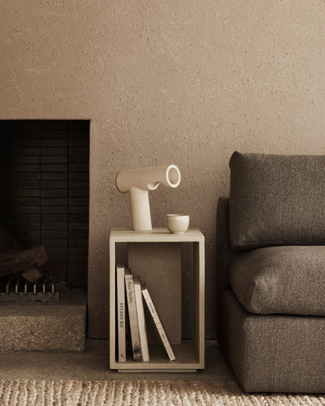 White Microcement Bedside Table | Ethnicraft Elements | Oroa.com