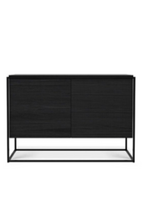 2-Door Wooden Black Oak Sideboard | Ethnicraft Monolit | Oroa.com