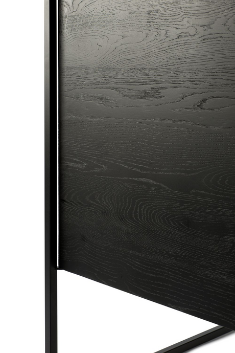 2-Door Wooden Black Oak Sideboard | Ethnicraft Monolit | Oroa.com