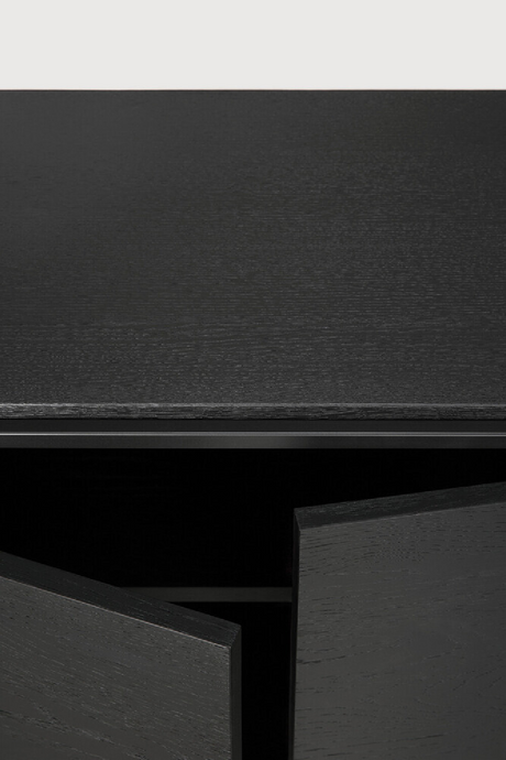 2-Door Wooden Black Oak Sideboard | Ethnicraft Monolit | Oroa.com