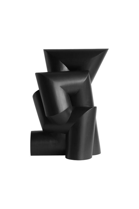 Black Mahogany Modern Sculpture | Ethnicraft Pipe #3| Oroa.com