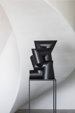 Black Mahogany Modern Sculpture | Ethnicraft Pipe #3| Oroa.com