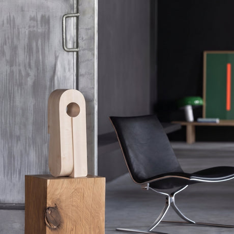 Arched Decorative Object – Kayu Bayi Bolong – material finish angled view