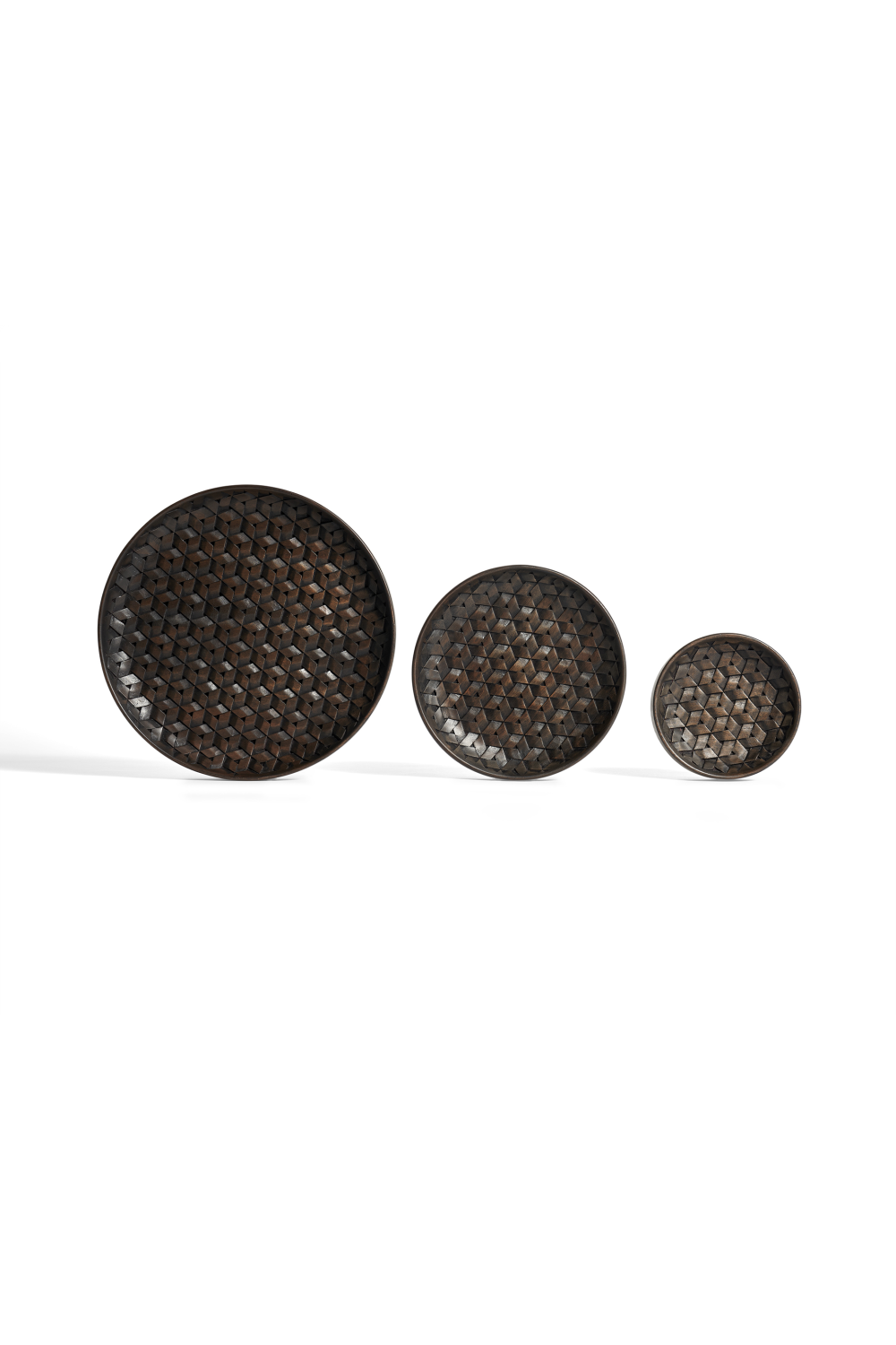 Brown Mahogany Bowl Set (3) | Ethnicraft Tampa | OROA.COM