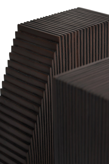 Varnished Mahogany Book Ends (2) | Ethnicraft Grooves | OROA.com
