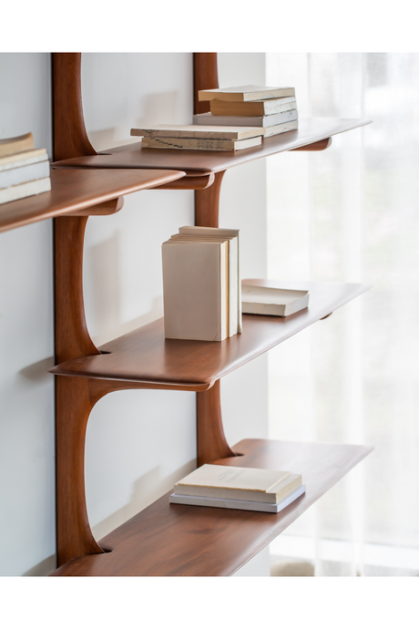 Varnished Mahogany Wall Shelf | Ethnicraft PI | Oroa.com