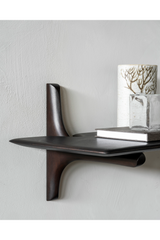 Brown Mahogany Wall Shelf | Ethnicraft PI | Oroa.com