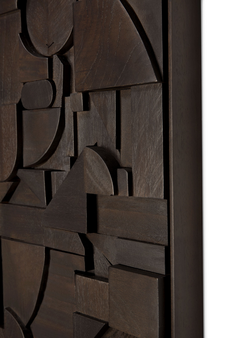 Square Puzzle Wall Art | Ethnicraft Bricks | Oroa.com