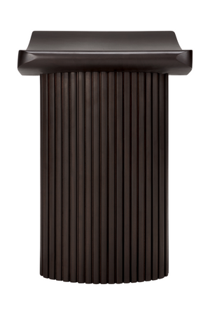 Brown Mahogany Curved Stool | Ethnicraft Roller Max | Oroa.com