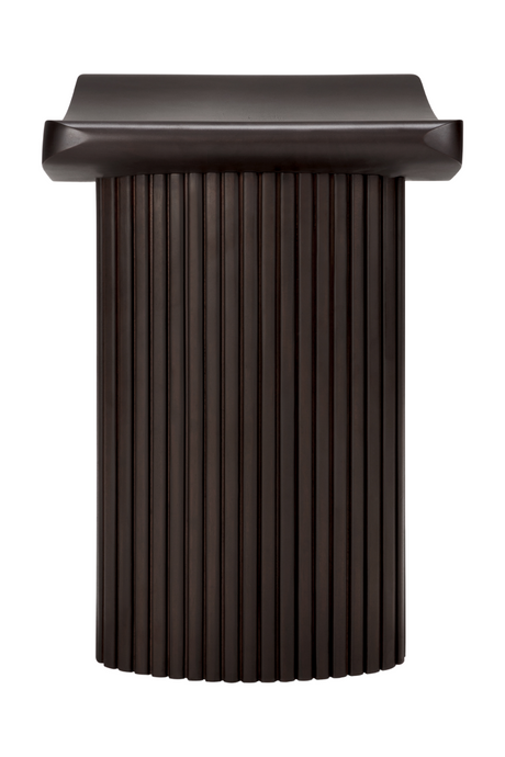 Brown Mahogany Curved Stool | Ethnicraft Roller Max | Oroa.com