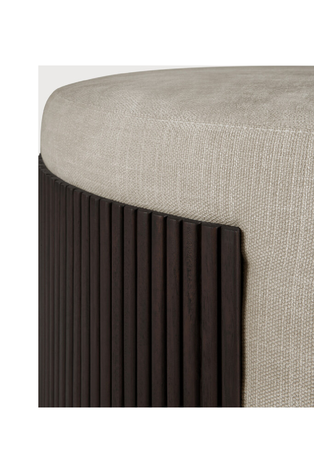 Round Slatted Pouf | Ethnicraft Roller Max | Oroa.com