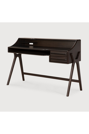 Varnished Mahogany Desk | Ethnicraft Flow | Oroa.com