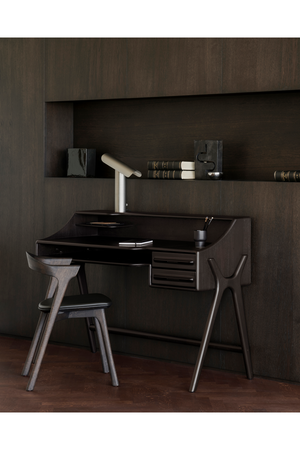 Varnished Mahogany Desk | Ethnicraft Flow | Oroa.com