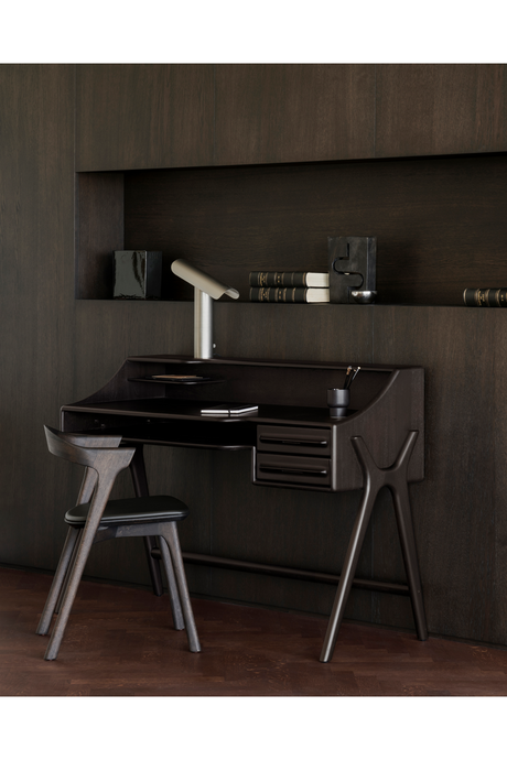 Varnished Mahogany Desk | Ethnicraft Flow | Oroa.com