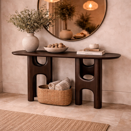   Brown Mahogany Console Table | Oroa.com