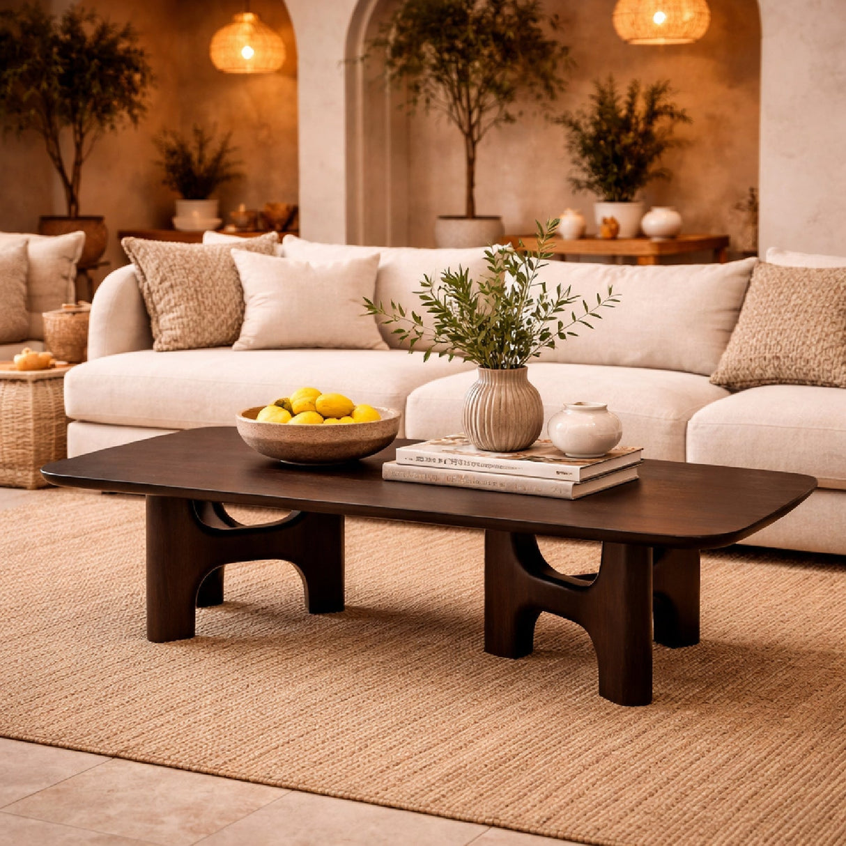 Brown Mahogany Coffee Table | Ethnicraft Flow | Oroa.com