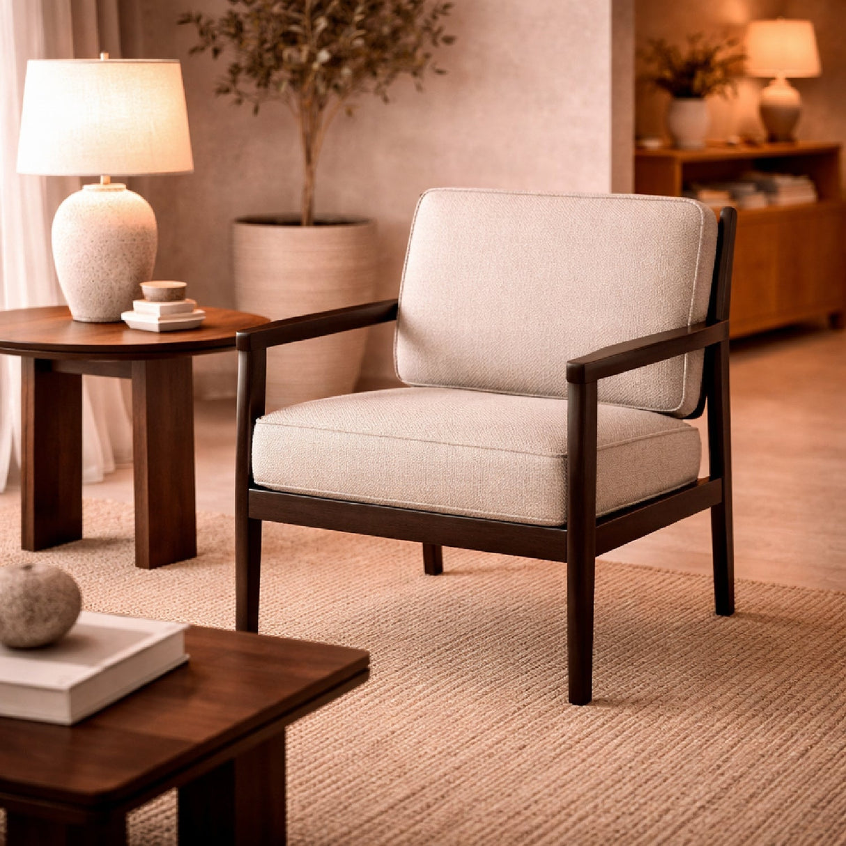 Brown Mahogany Lounge Chair | Ethnicraft Jack | Oroa.com