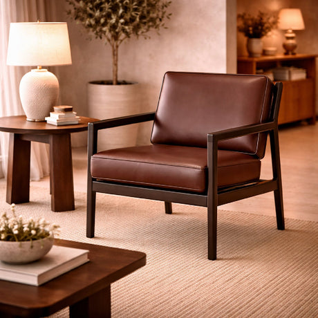 Brown Mahogany Lounge Chair | Ethnicraft Jack | Oroa.com