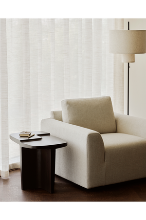 Carved Brown Mahogany Side Table | Ethnicraft Brutalist | Oroa.com