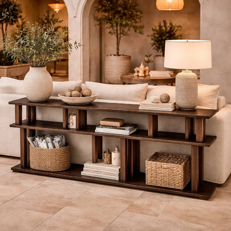 Solid Mahogany Sofa Console | Ethnicraft Block | Oroa.com