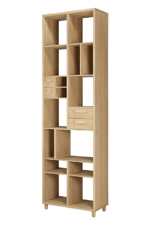 Oak Bookcase With Drawers | Ethnicraft Pirouette | Oroa.com