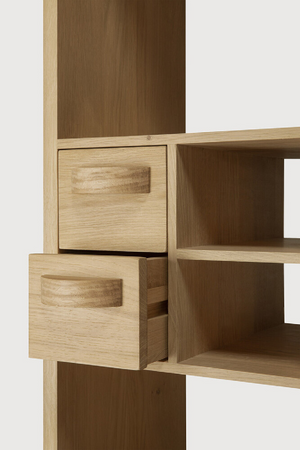 Oak Bookcase With Drawers | Ethnicraft Pirouette | Oroa.com