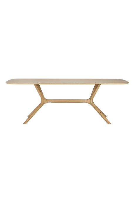 Cross Leg Oak Dining Table – Oak – oak finish alternate view 12
