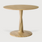 Solid Oak Pedestal Dining Table | Ethnicraft Torsion | Oroa.com