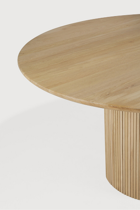 Round Mahogany Dining Table | Ethnicraft Roller Max | Oroa.com