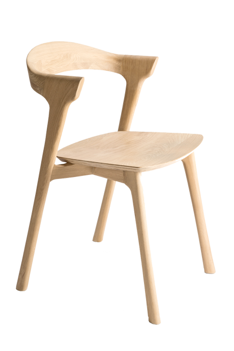 Modern Oak Dining Chair – Bok – oak finish front view