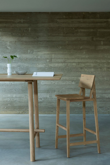 Oak Bar Stool | Ethnicraft N4 | Oroatrade.com