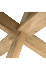 Round Oak Dining Table – Circle – oak finish alternate view 8