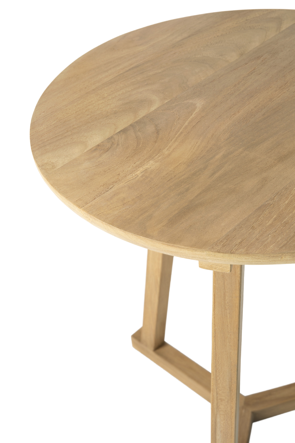 Minimalist Round Side Table – Tripod – material finish side profile
