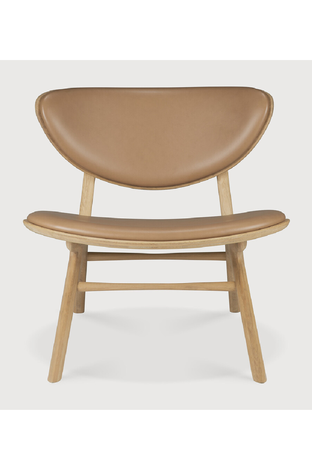 Varnished Oak Leather Lounge Chair | Ethnicraft Eye | Oroa.com