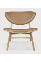 Varnished Oak Leather Lounge Chair | Ethnicraft Eye | Oroa.com