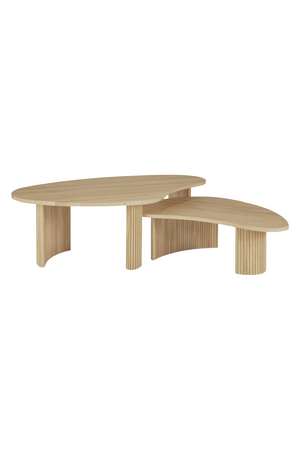 Oak Pebble-Shaped Coffee Table | Ethnicraft Boomerang | Oroa.com
