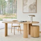 Curved Oak Desk | Ethnicraft Boomerang | Oroa.com
