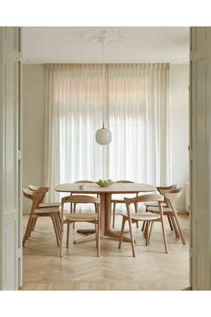 Central-Footed Oak Dining Table | Ethnicraft Corto | Oroa.com