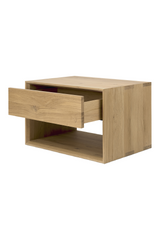 Solid Oak Nightstand – Nordic II – oak finish alternate view 5