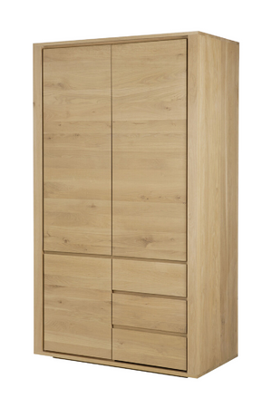 3-Door Oak Wood Wardrobe Cabinet | Ethnicraft Shadow | OROA.COM